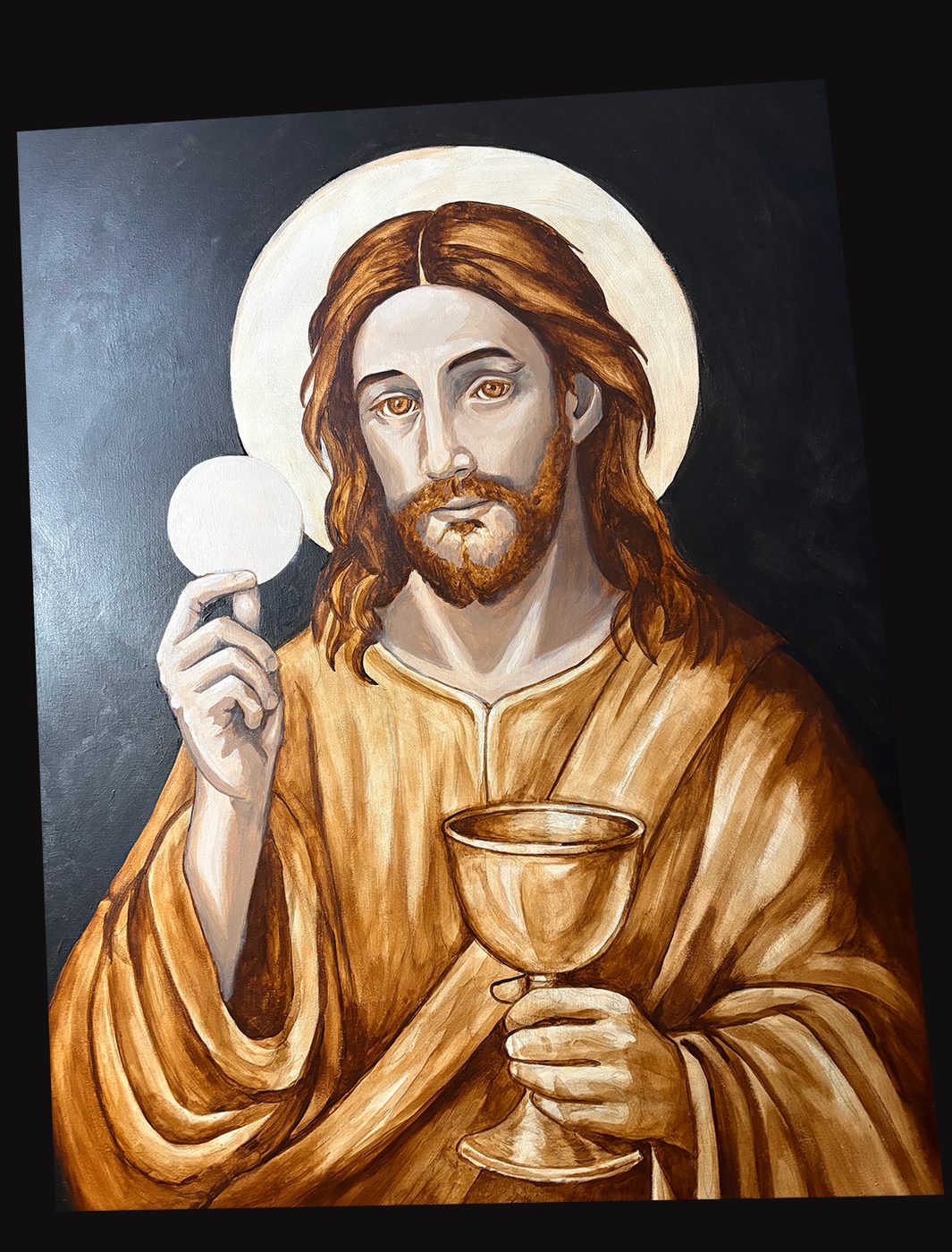 Eucharist; painting stage 4, by Darien Bathalter