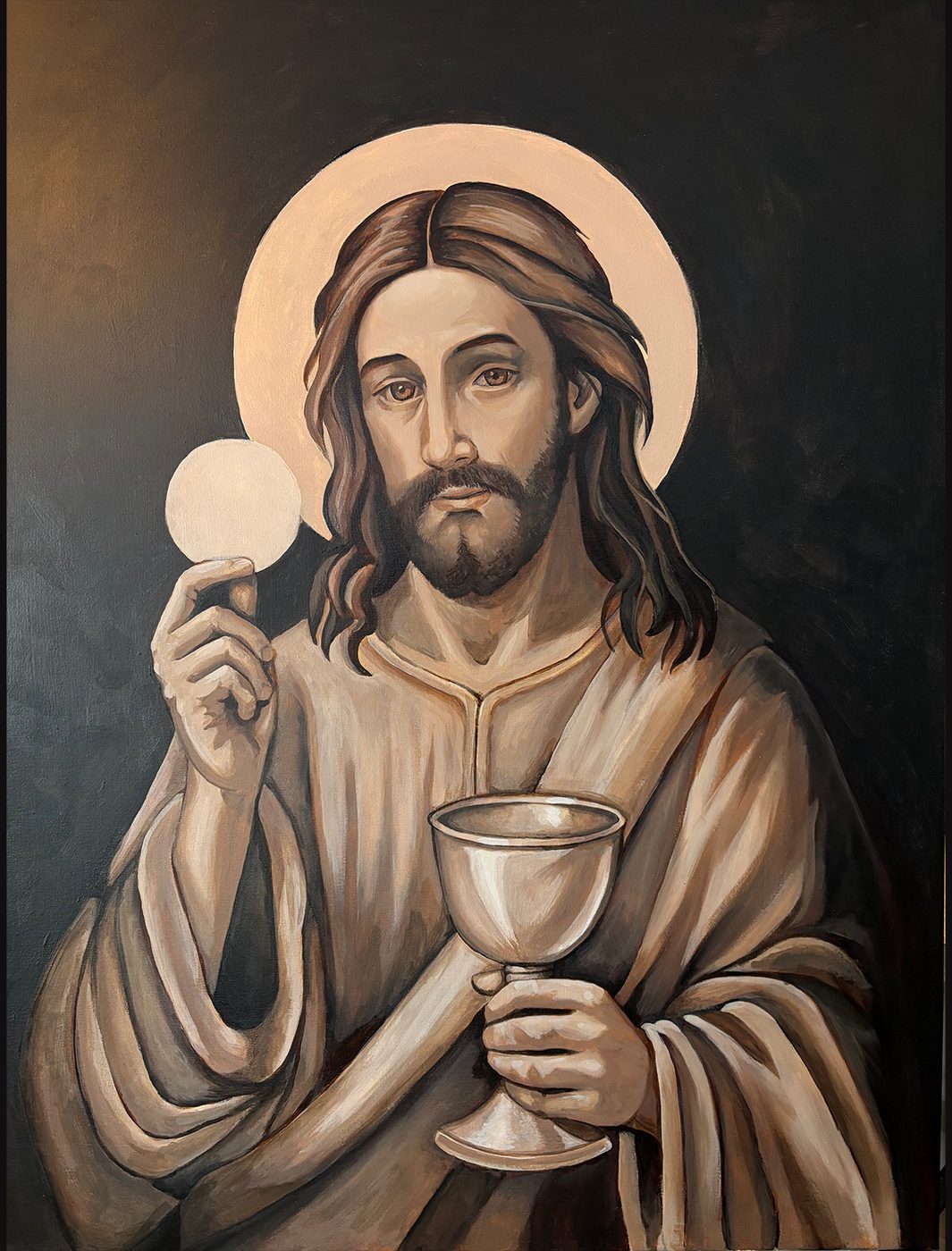 Eucharist; painting stage 5, by Darien Bathalter