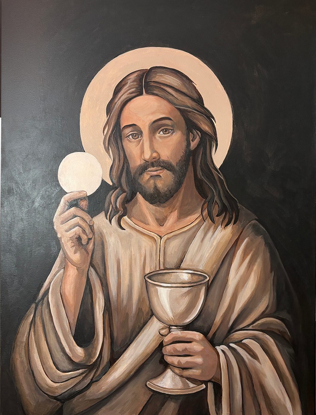 Eucharist; painting stage 6, by Darien Bathalter
