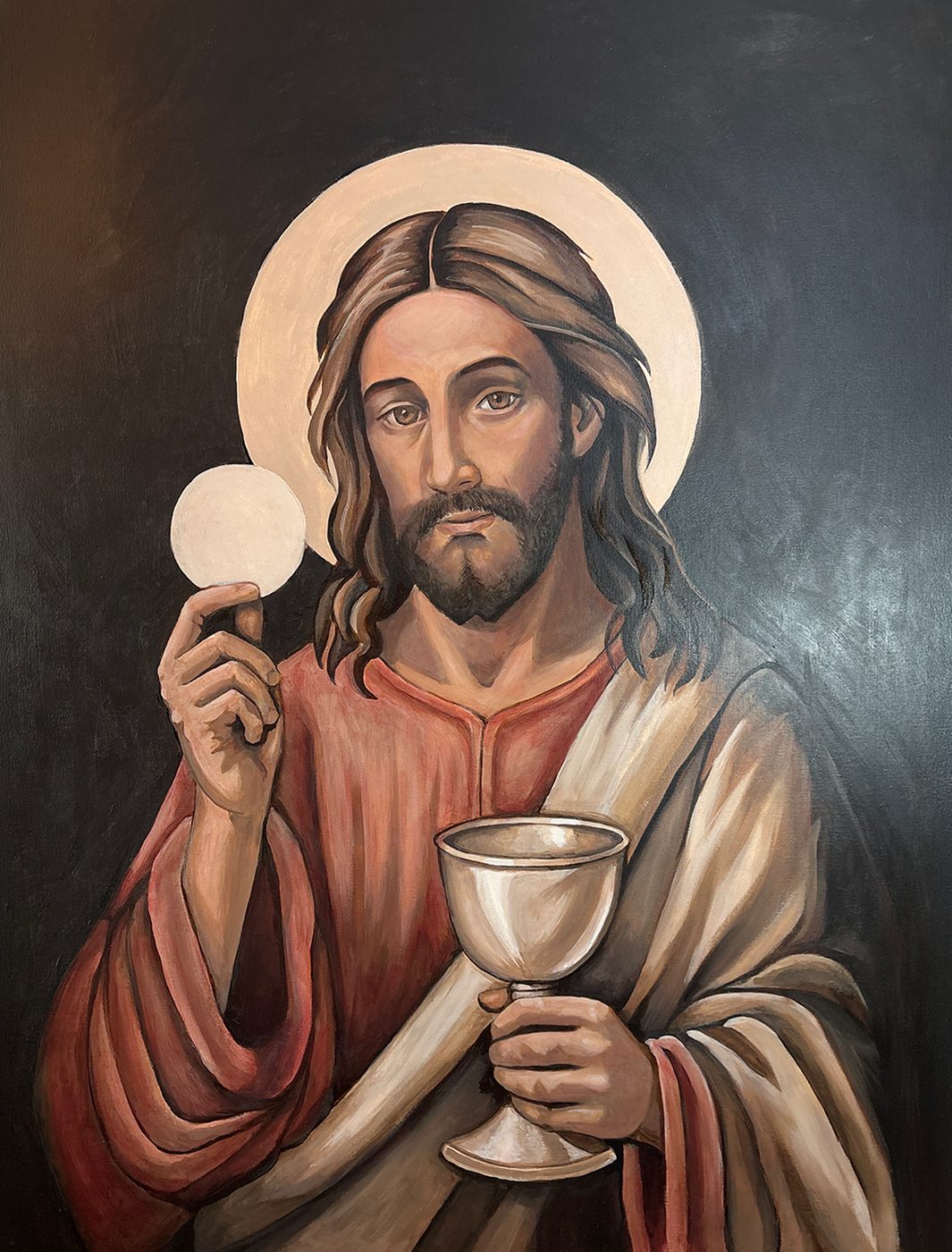 Eucharist; painting stage 7, by Darien Bathalter