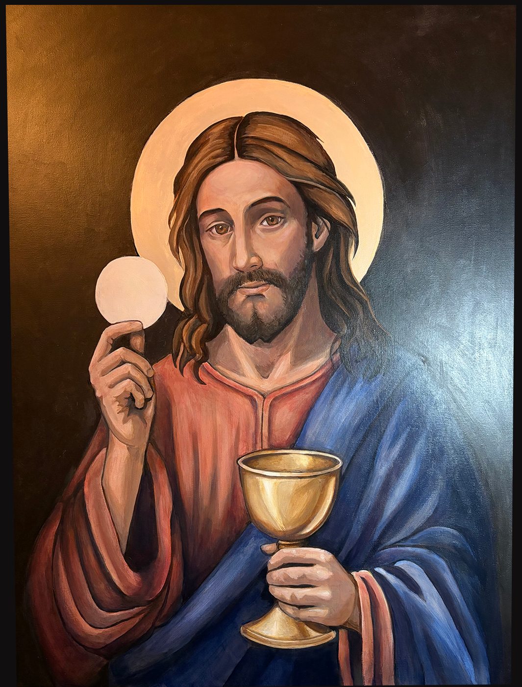 Eucharist; painting stage 8, by Darien Bathalter