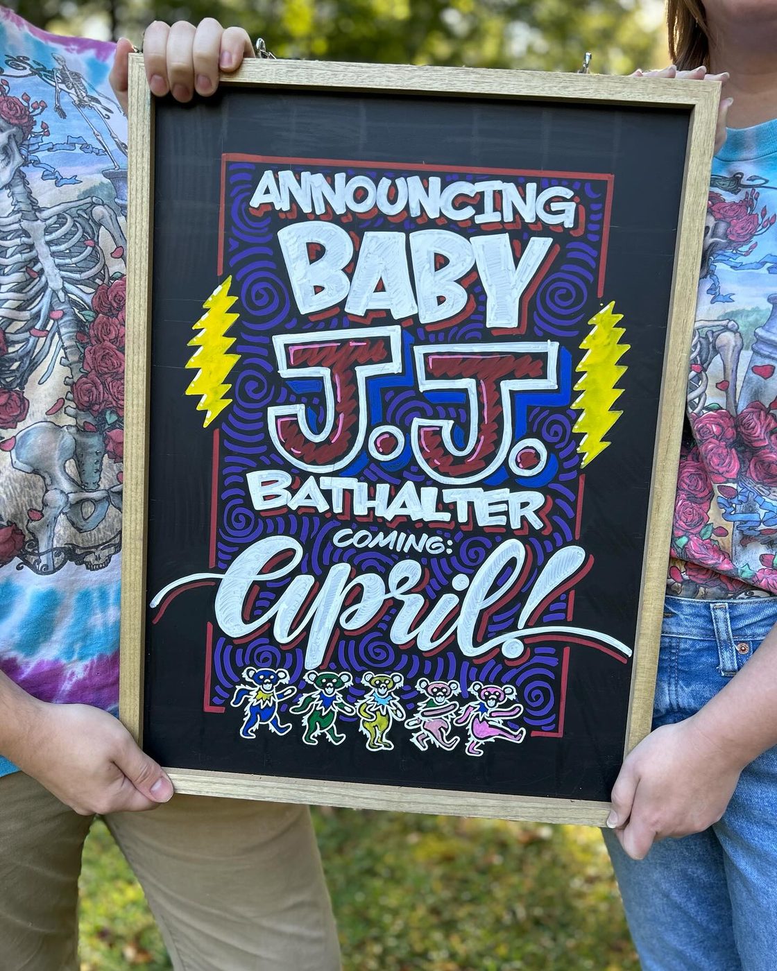 Hand-painted sign by Darien Bathalter