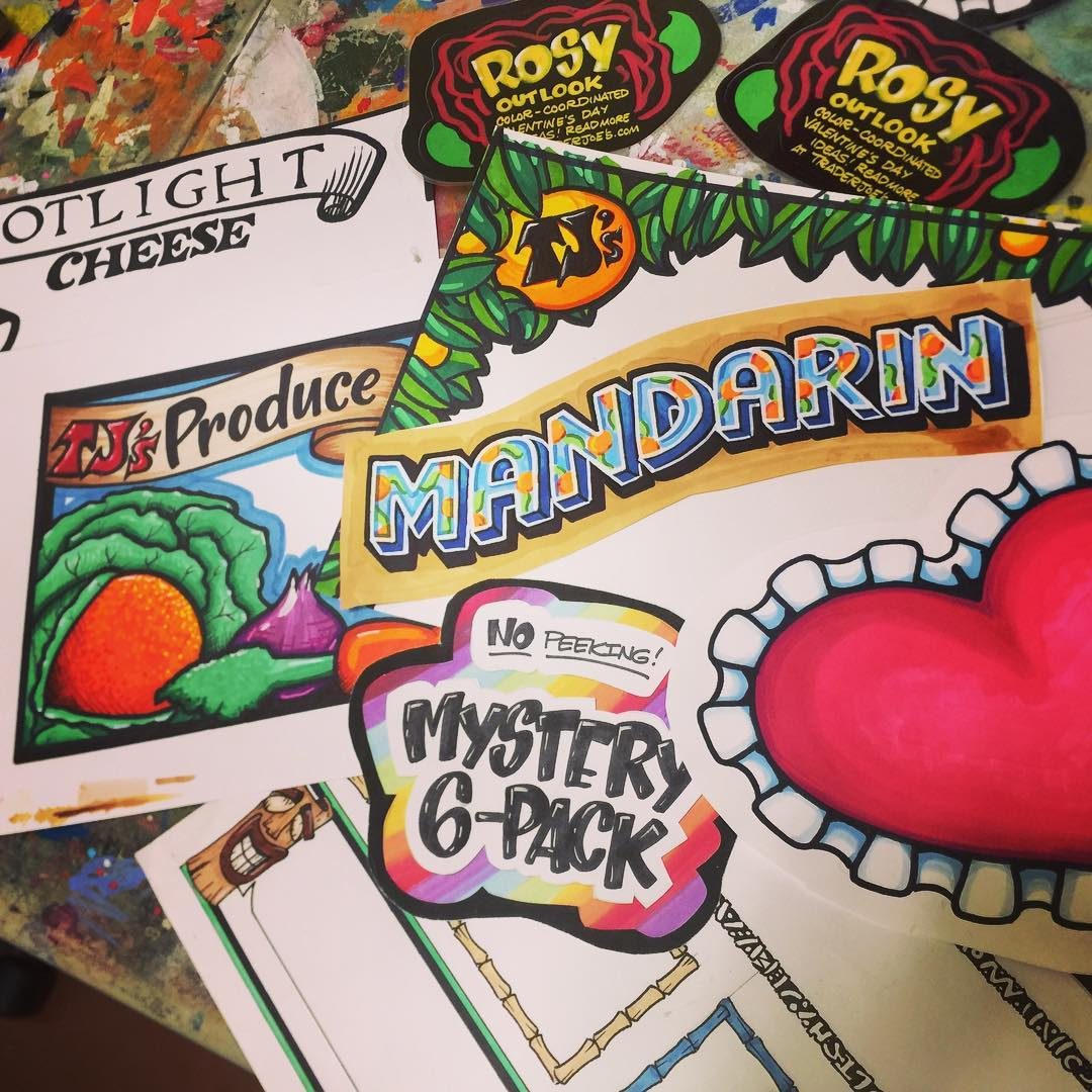 Hand-painted sign by Darien Bathalter