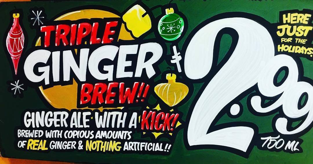 Hand-painted sign by Darien Bathalter