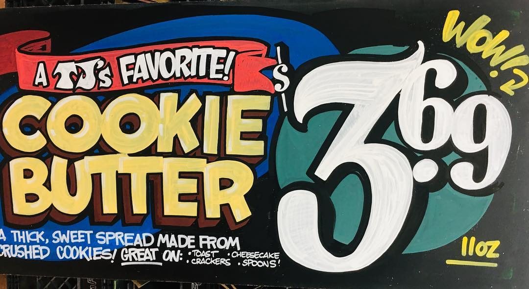 Hand-painted sign by Darien Bathalter