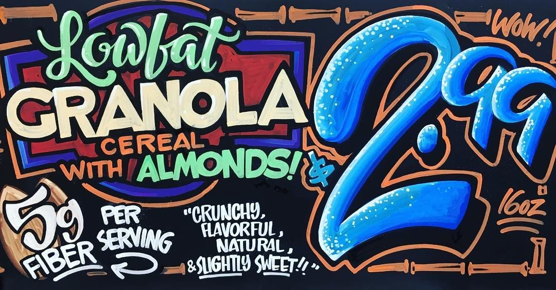 Hand-painted sign by Darien Bathalter