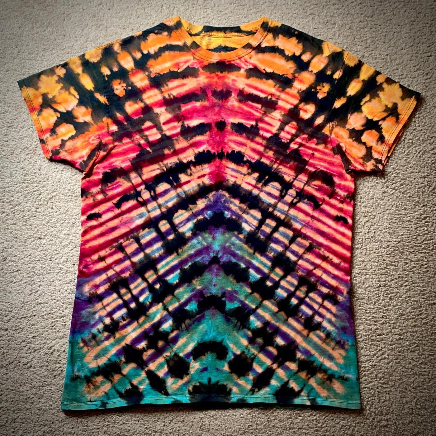 Hand-dyed tie-dye by Darien Bathalter